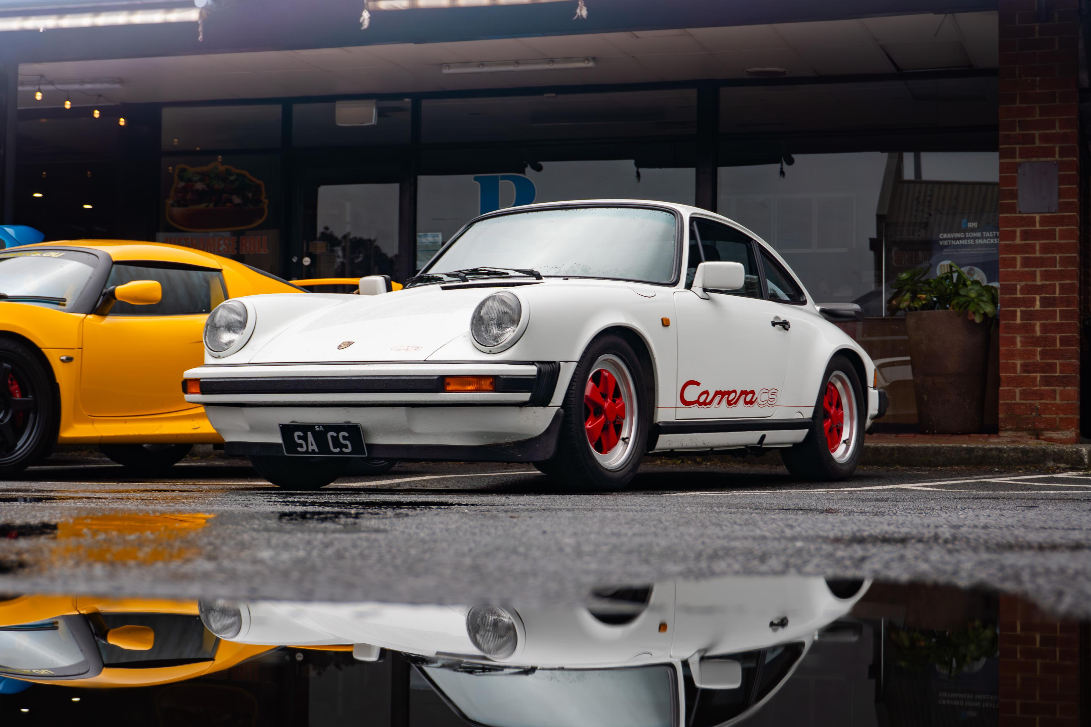 White Porsche at Blackwood Cars & Coffee, photographed by Harry Hersey